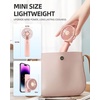 image:imageFrSara Mini Handheld Fan Rechargeable Small Folding Fan Upgraded Wind Power 3Speed 2000mAh Long Battery Life Power Bank Quiet Portable Suitable for Outdoor Travel Pink