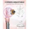 image:imageFrSara Mini Handheld Fan Rechargeable Small Folding Fan Upgraded Wind Power 3Speed 2000mAh Long Battery Life Power Bank Quiet Portable Suitable for Outdoor Travel Pink