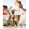 image:imageFrSara Mini Handheld Fan Rechargeable Small Folding Fan Upgraded Wind Power 3Speed 2000mAh Long Battery Life Power Bank Quiet Portable Suitable for Outdoor Travel Pink