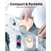 image:imageFrSara Portable Handheld Fan 3Speed Mini Pocket Lash Fan with Makeup Mirror amp LED USBC 2000mAH Rechargeable Personal Cooler with stand for Home Office Outdoor Ideal for Women Beige