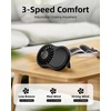 image:imageFrSara Portable Handheld Fan 3Speed Mini Pocket Lash Fan with Makeup Mirror amp LED USBC 2000mAH Rechargeable Personal Cooler with stand for Home Office Outdoor Ideal for Women Black