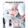 image:imageFrSara Portable Handheld Fan 3Speed Mini Pocket Lash Fan with Makeup Mirror amp LED USBC 2000mAH Rechargeable Personal Cooler with stand for Home Office Outdoor Ideal for Women Pink