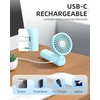 image:imageFrSara Portable Handheld Fan Neck Fan Mini Desk Fan MultiFunction Fan 2000mAh UltraLong Battery Life UltraQuiet 3Speed Visual Adjustment USB Can Charge Mobile Phones