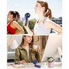 image:imageFrSara Portable Handheld Fan Rechargeable Small Mini Folding Desk Fan Upgraded Wind Power 3Speed 2000mAh Long Battery Life Quiet Portable Suitable for Outdoor Travel Blue
