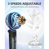 image:imageFrSara Portable Handheld Fan Rechargeable Small Mini Folding Desk Fan Upgraded Wind Power 3Speed 2000mAh Long Battery Life Quiet Portable Suitable for Outdoor Travel Black