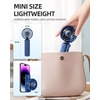 image:imageFrSara Portable Handheld Fan Rechargeable Small Mini Folding Desk Fan Upgraded Wind Power 3Speed 2000mAh Long Battery Life Quiet Portable Suitable for Outdoor Travel Blue