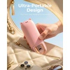 image:imageFrSara Portable Handheld Fan Small Rechargeable Personal Mini Fan Summer Travel Essentials with 3Speed 2000mAh Great for Outdoor Makeup Ideal Gift for Girls Ladies Teens Birthday BeigePink