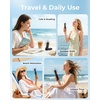 image:imageFrSara Portable Handheld Fan Small Rechargeable Personal Mini Fan Summer Travel Essentials with 3Speed 2000mAh Great for Outdoor Makeup Ideal Gift for Girls Ladies Teens Birthday BeigeJet Black