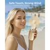image:imageFrSara Portable Handheld Fan Small Rechargeable Personal Mini Fan Summer Travel Essentials with 3Speed 2000mAh Great for Outdoor Makeup Ideal Gift for Girls Ladies Teens Birthday BeigeBeige
