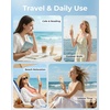 image:imageFrSara Portable Handheld Fan Small Rechargeable Personal Mini Fan Summer Travel Essentials with 3Speed 2000mAh Great for Outdoor Makeup Ideal Gift for Girls Ladies Teens Birthday BeigeBeige