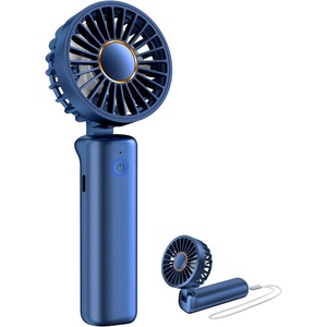 image:imageFrSara Portable Handheld Fan Rechargeable Small Mini Folding Desk Fan Upgraded Wind Power 3Speed 2000mAh Long Battery Life Quiet Portable Suitable for Outdoor Travel Blue